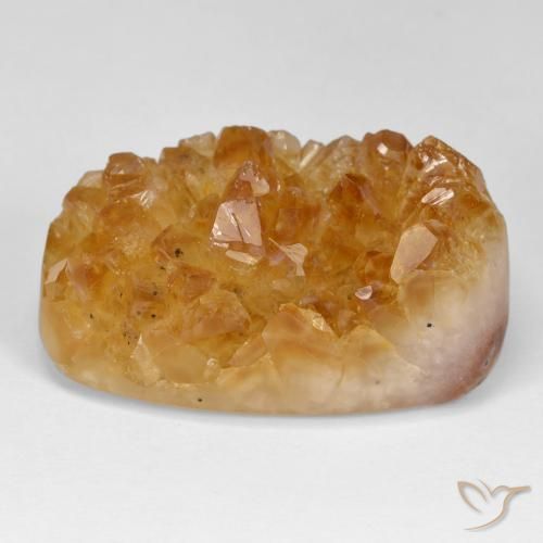 52,86 ct Druzy Citrin, 29,9 x 17,1 mm aus Uruguay, Photo A
