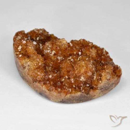 91.49 ct Orange Druzy Citrine Stone, Natural Druzy Citrine in Fancy Crystal Cluster Shape for Sale