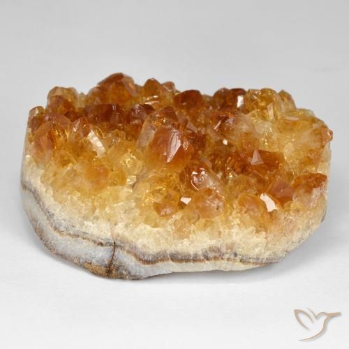 Druzy Citrine Gemstone in 39.1 x 31.4 mm Size for Sale, Druzy Citrine Stone in Orange Brown Color