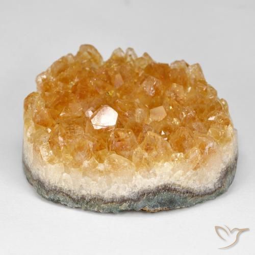 92,17 ct ungewöhnlich geformter drusischer Citrin, 32,7 x 28,4 mm aus Uruguay, Photo A