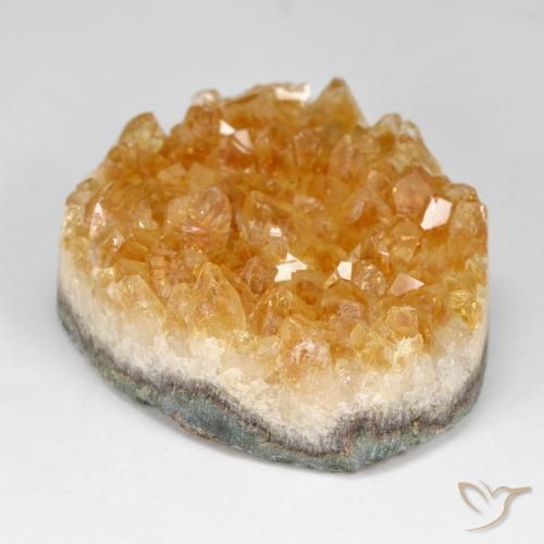 92.17 ct Orange Druzy Citrine Stone, Natural Druzy Citrine in Fancy Crystal Cluster Shape for Sale