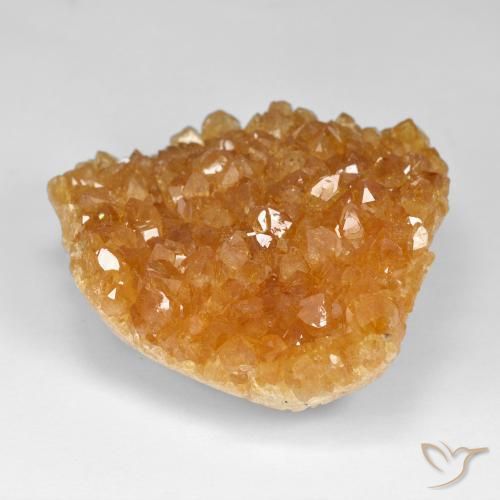 98.13 ct Orange Druzy Citrine Stone, Natural Druzy Citrine in Fancy Crystal Cluster Shape for Sale