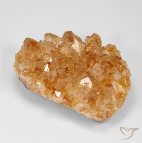 86.91 ct Orange Druzy Citrine Stone, Natural Druzy Citrine in Fancy Crystal Cluster Shape for Sale