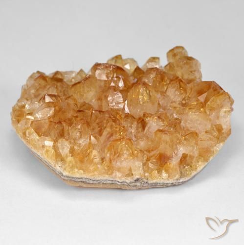 Druzy Citrine Gemstone in 40.3 x 29.5 mm Size for Sale, Druzy Citrine Stone in Deep Orange Color