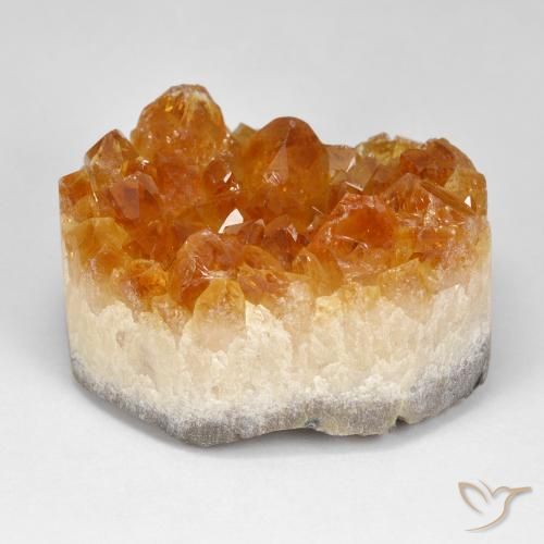Druzy Citrine Gemstone in 27.8 x 24.5 mm Size for Sale, Druzy Citrine Stone in Orange Brown Color