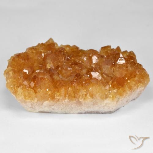 Druzy Citrine Gemstone in 44.7 x 28.2 mm Size for Sale, Druzy Citrine Stone in Intense Orange Color