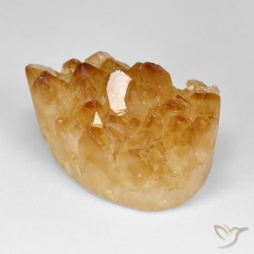 72.05 ct Golden Druzy Citrine Stone, Natural Druzy Citrine in Pear Crystal Cluster Shape for Sale