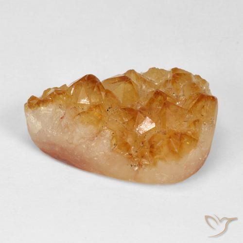 12.8 ct Druzy Citrine, 20.1 x 13 mm From Uruguay, Photo A