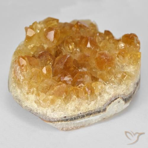 81.13 ct Golden Druzy Citrine Stone, Natural Druzy Citrine in Fancy Crystal Cluster Shape for Sale