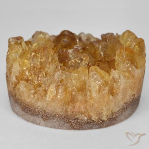 Druzy Citrine Gemstone in 26.8 x 22 mm Size for Sale, Druzy Citrine Stone in Golden-Brown Color