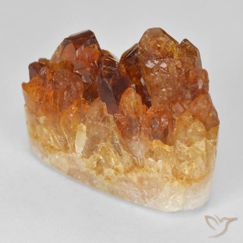 17.78 ct Orange Druzy Citrine Stone, Natural Druzy Citrine in Oval Crystal Cluster Shape for Sale