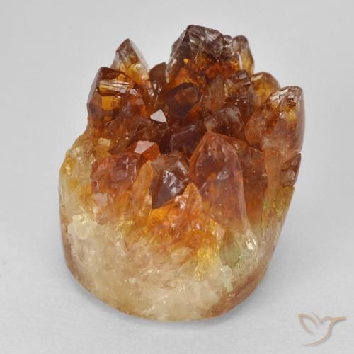 13,28 ct ungewöhnlich geformter drusischer Citrin, 14,1 x 12,3 mm aus Uruguay, Photo A