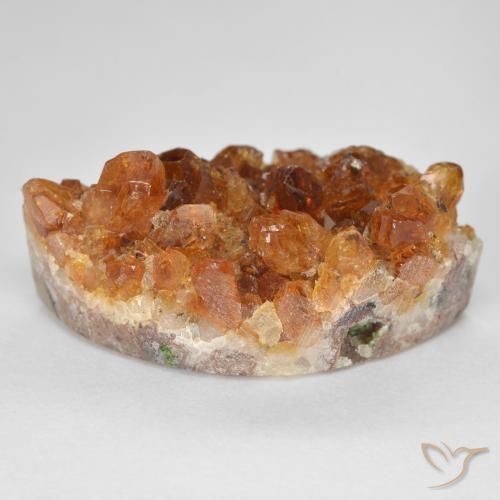 Druzy Citrine Gemstone in 25 x 15.5 mm Size for Sale, Druzy Citrine Stone in Earth Orange Color