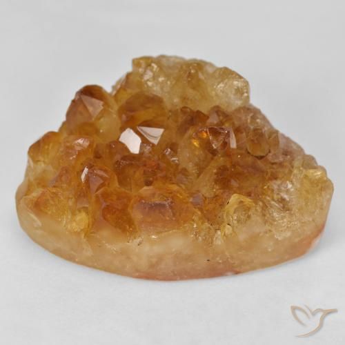 Citrino Druzy di forma dispari da 49,74 ct, 29,6 x 22,3 mm dall'Uruguay, Photo A