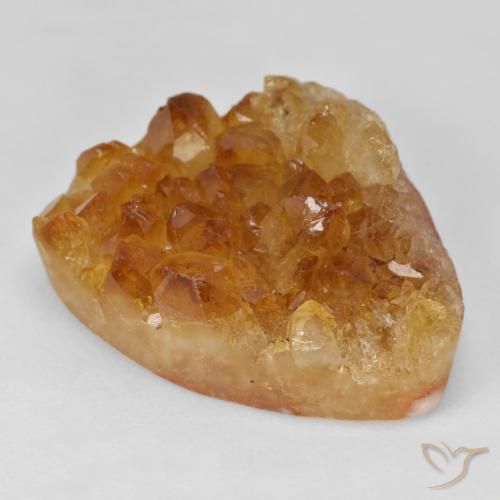 49.74 ct Orange Druzy Citrine Stone, Natural Druzy Citrine in Fancy Crystal Cluster Shape for Sale
