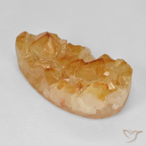 15,52 ct Druzy Citrin, 22,6 x 11,8 mm aus Uruguay, Photo A