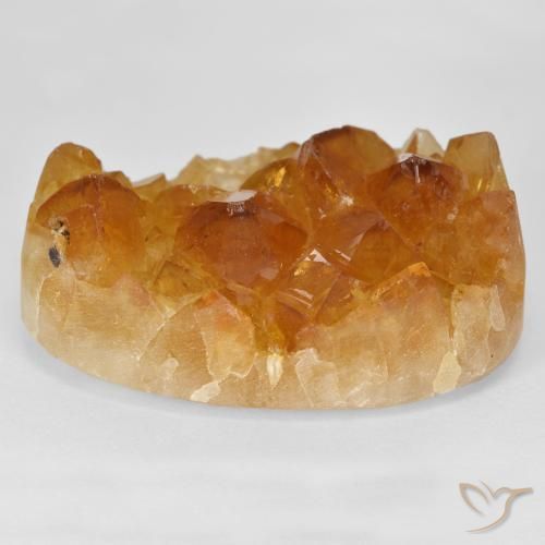 Druzy Citrine Gemstone in 31.4 x 20.2 mm Size for Sale, Druzy Citrine Stone in Medium Light-Orange Color