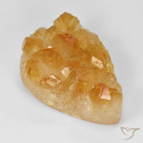 Citrino Druzy da 17,5 ct, 20,1 x 14,4 mm Dall'Uruguay, Photo A