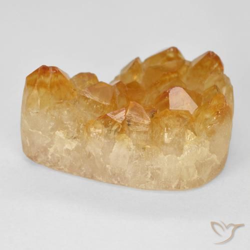 Druzy Citrine Gemstone in 20 x 15 mm (calibrated) Size for Sale, Druzy Citrine Stone in Honey Orange Color