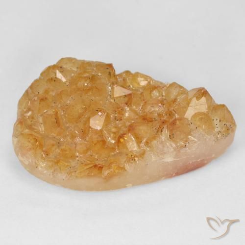 19,29 ct Druzy Citrin, 25,4 x 14,3 mm aus Uruguay, Photo A