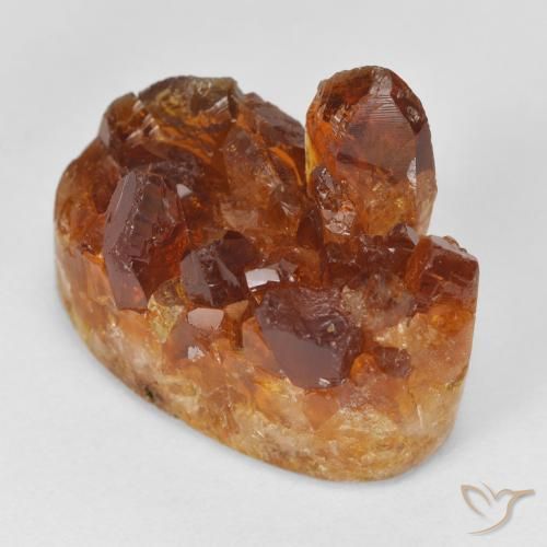 18.42 ct Orange Druzy Citrine Stone, Natural Druzy Citrine in Oval Crystal Cluster Shape for Sale