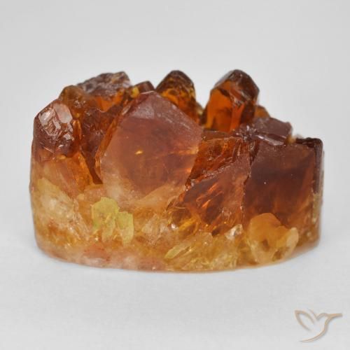 Druzy Citrine Gemstone in 19 x 10.9 mm Size for Sale, Druzy Citrine Stone in Deep Orange Color