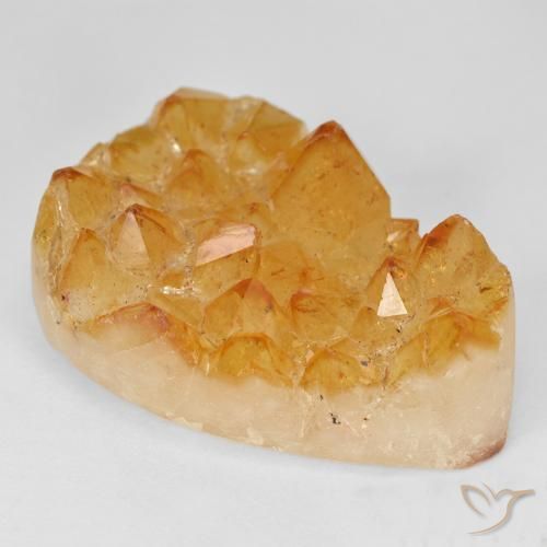 40 ct Druzy Citrin, 28 x 19,2 mm aus Uruguay, Photo A