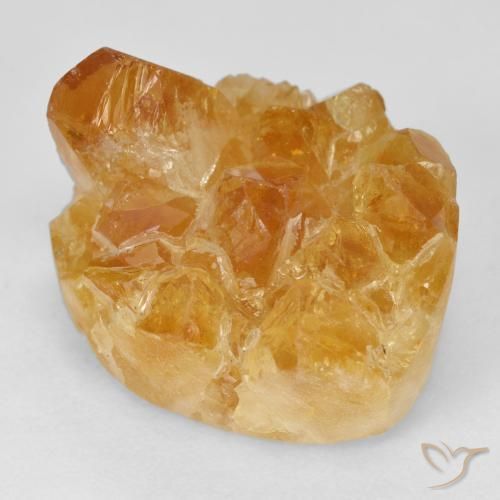 26.38 ct Orange Druzy Citrine Stone, Natural Druzy Citrine in Fancy Crystal Cluster Shape for Sale