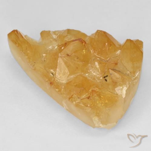 23.53 ct Orange Druzy Citrine Stone, Natural Druzy Citrine in Trillion Crystal Cluster Shape for Sale