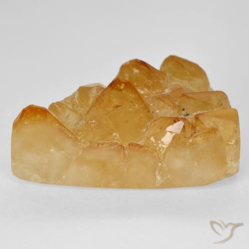 Druzy Citrine Gemstone in 25 x 18 mm (calibrated) Size for Sale, Druzy Citrine Stone in Medium Light-Orange Color