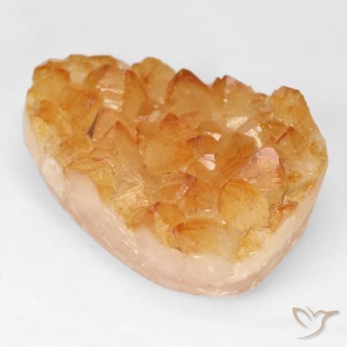 41.14 ct Orange Druzy Citrine Stone, Natural Druzy Citrine in Fancy Crystal Cluster Shape for Sale