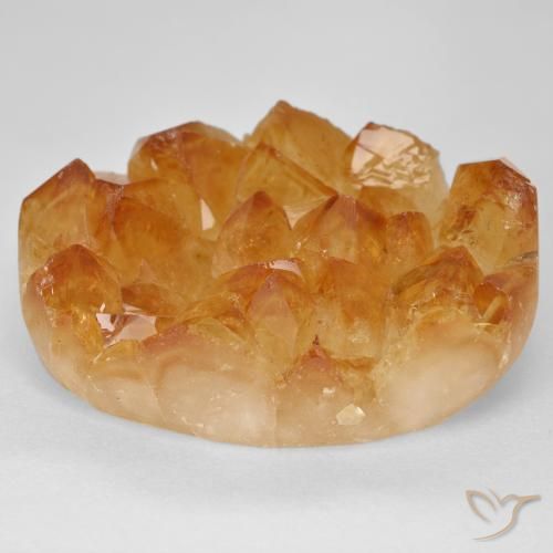 35.56 ct Orange Druzy Citrine Stone, Natural Druzy Citrine in Oval Crystal Cluster Shape for Sale