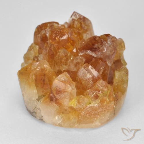 17,67 ct ungewöhnlich geformter drusischer Citrin, 15 x 14,8 mm aus Uruguay, Photo A
