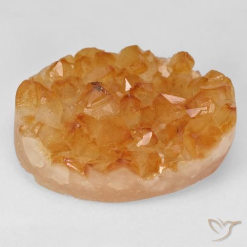 47,77 ct Druzy Citrin, 28,9 x 19,4 mm aus Uruguay, Photo A