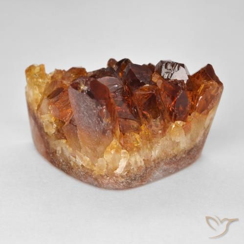 Druzy Citrine Gemstone in 22.3 x 14.9 mm Size for Sale, Druzy Citrine Stone in Rust Orange Color