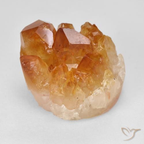 19,61 ct ungewöhnlich geformter drusischer Citrin, 17 x 14,4 mm aus Uruguay, Photo A
