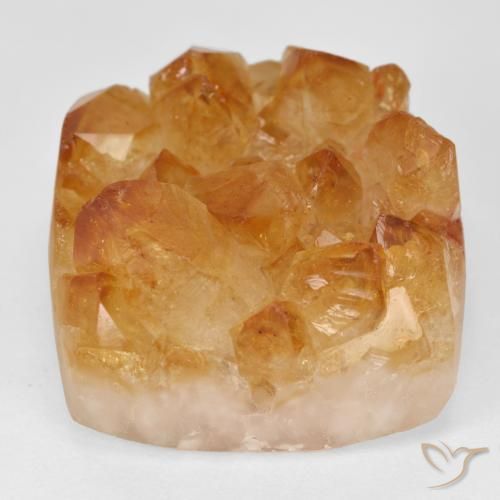 47,04 ct Druzy Citrin, 21,9 x 21,7 mm aus Uruguay, Photo A