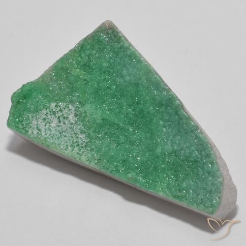 16.67 ct Green Druzy Variscite Stone, Natural Druzy Variscite in Fancy Crystal Cluster Shape for Sale
