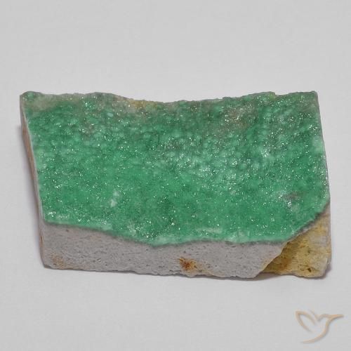 Druzy Variscite Gemstone in 22.6 x 14.3 mm Size for Sale, Druzy Variscite Stone in Medium Green Color