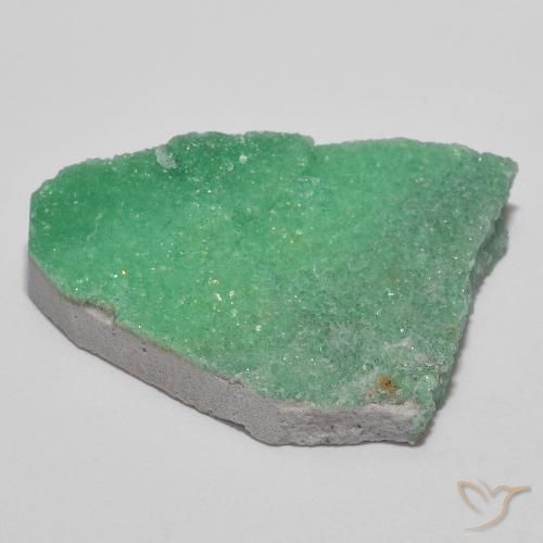 Druzy Variscite Gemstone in 24.4 x 19.9 mm Size for Sale, Druzy Variscite Stone in Medium Green Color