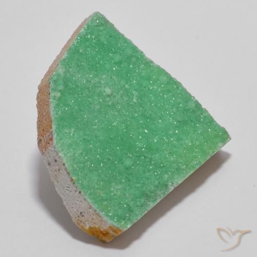 10.56 ct Green Druzy Variscite Stone, Natural Druzy Variscite in Fancy Crystal Cluster Shape for Sale