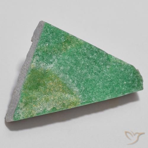 11.31 ct Green Druzy Variscite Stone, Natural Druzy Variscite in Fancy Crystal Cluster Shape for Sale