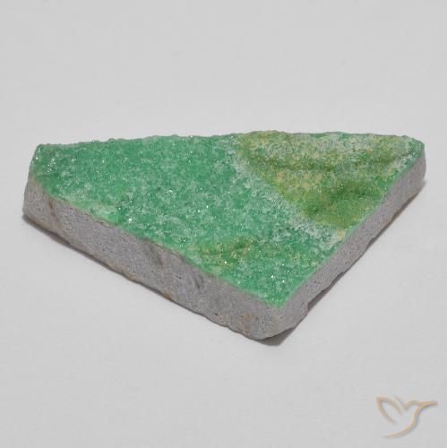 Druzy Variscite Gemstone in 26.6 x 15.4 mm Size for Sale, Druzy Variscite Stone in Mint Green Color