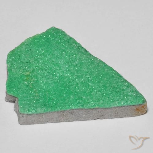 Druzy Variscite Gemstone in 25.7 x 19.3 mm Size for Sale, Druzy Variscite Stone in Medium Green Color