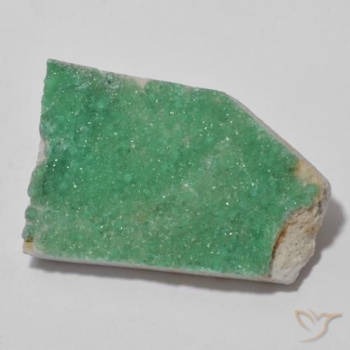 11.73 ct Green Druzy Variscite Stone, Natural Druzy Variscite in Fancy Crystal Cluster Shape for Sale