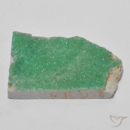 Druzy Variscite Gemstone in 24.9 x 15.8 mm Size for Sale, Druzy Variscite Stone in Medium Green Color