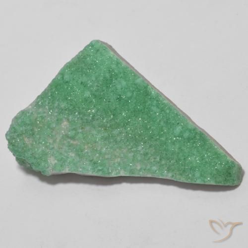 13.75 ct Green Druzy Variscite Stone, Natural Druzy Variscite in Fancy Crystal Cluster Shape for Sale