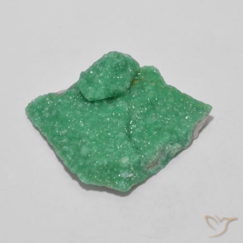 Druzy Variscite Gemstone in 19.3 x 19.3 mm Size for Sale, Druzy Variscite Stone in Deep Fern Green Color