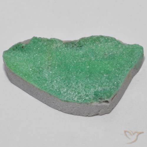 Druzy Variscite Gemstone in 26.6 x 16.8 mm Size for Sale, Druzy Variscite Stone in Medium Green Color