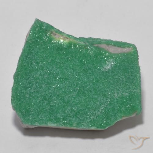 14,09 ct ungewöhnlich geformter Druzy Variscit, 20,7 x 17,4 mm aus Australien, Photo A